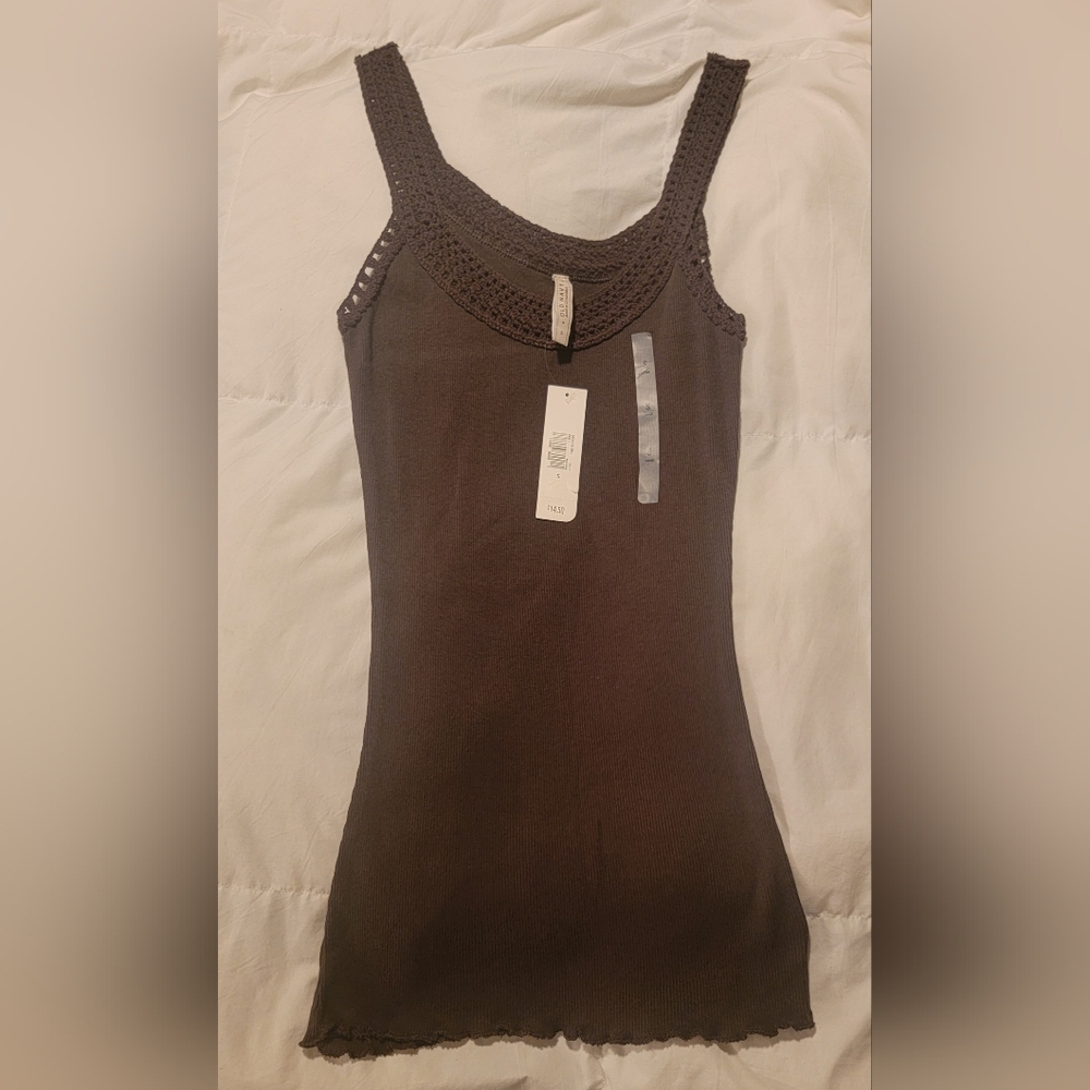 New w/tags. Chic Brown Knit Tank Top